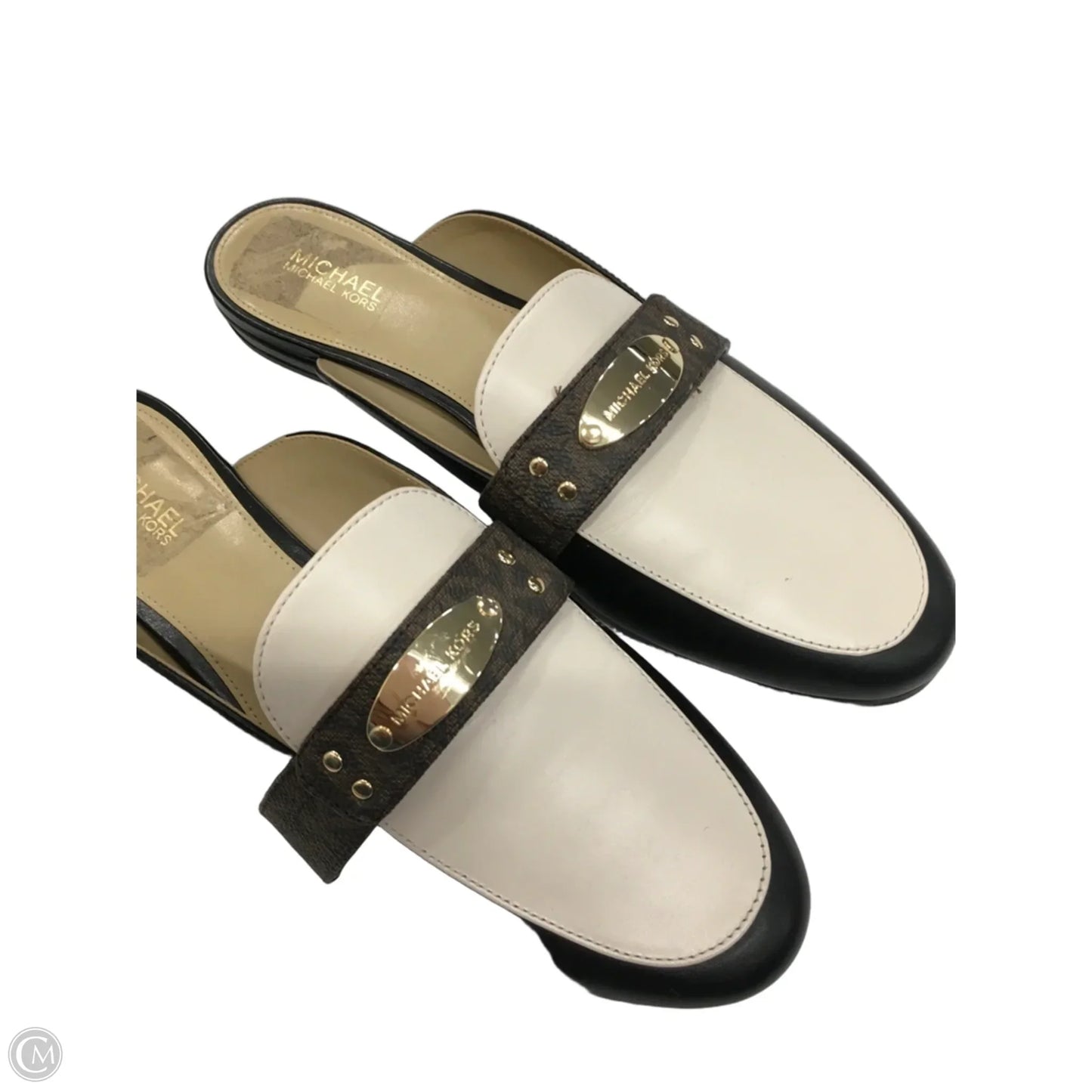 Shoes Designer By Michael Kors In Black & Cream, Size: 6.5