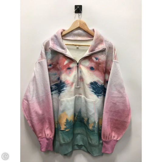 Sweatshirt Collar By Pilcro In Tie Dye Print, Size: S