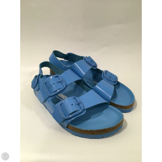 Sandals Flats By Birkenstock In Blue, Size: 9