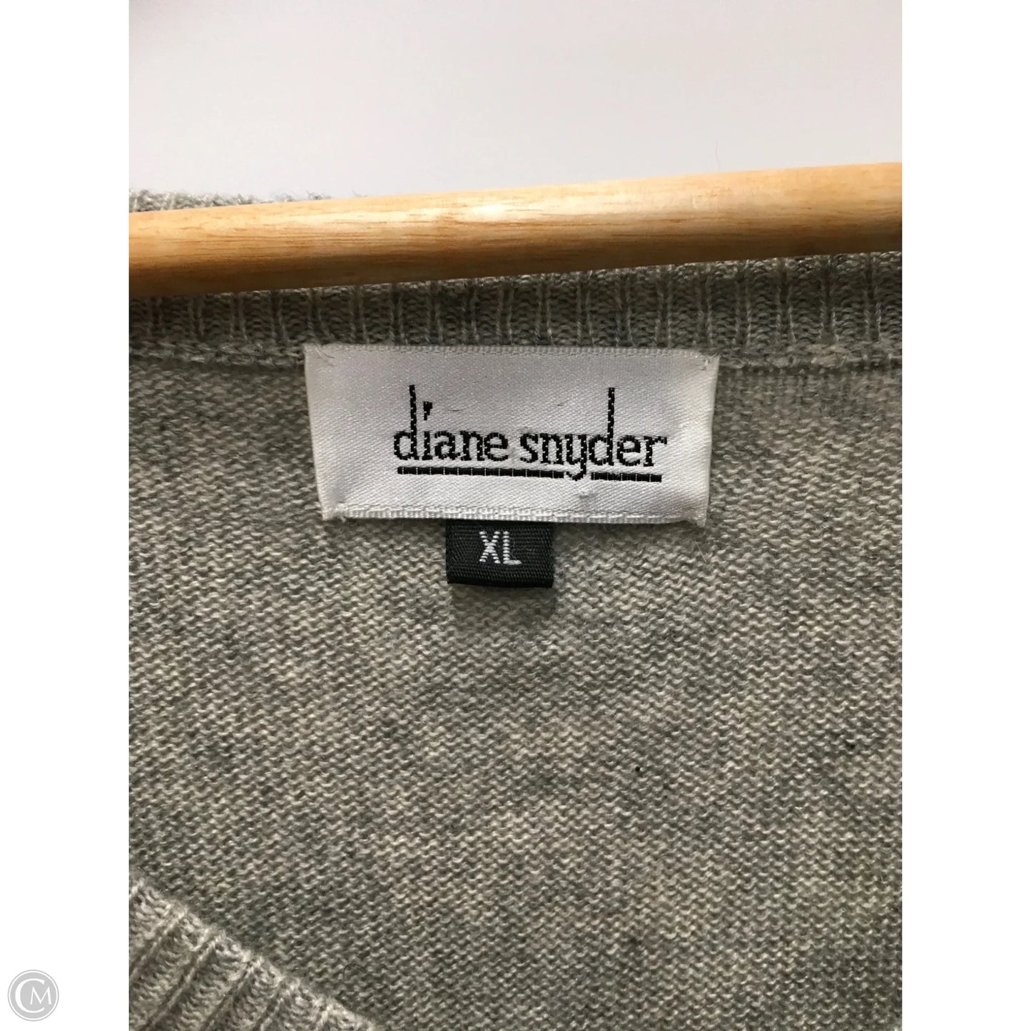Sweater Cashmere By Diane Snyder In Grey, Size: Xl