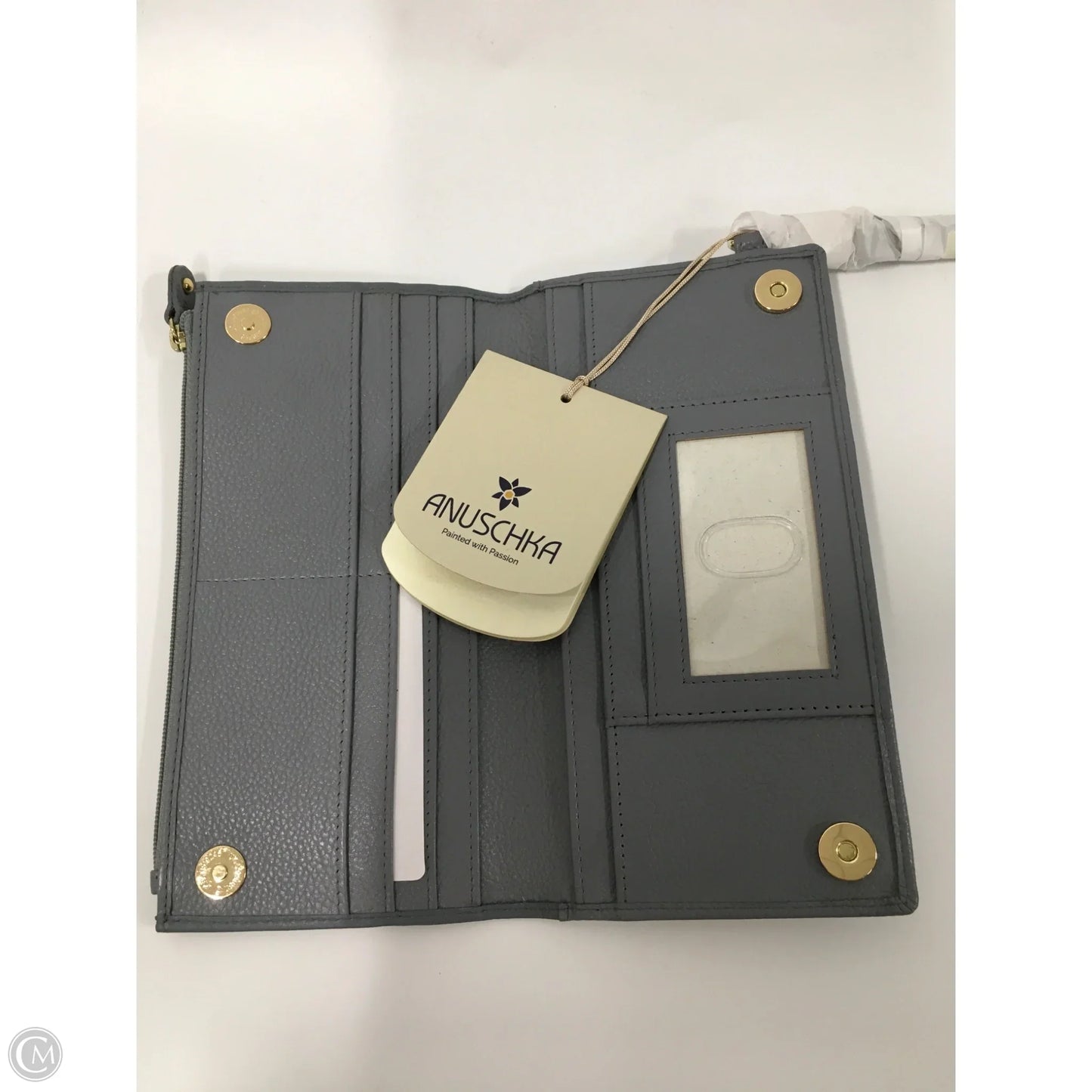 Wallet Leather By Anuschka, Size: Large