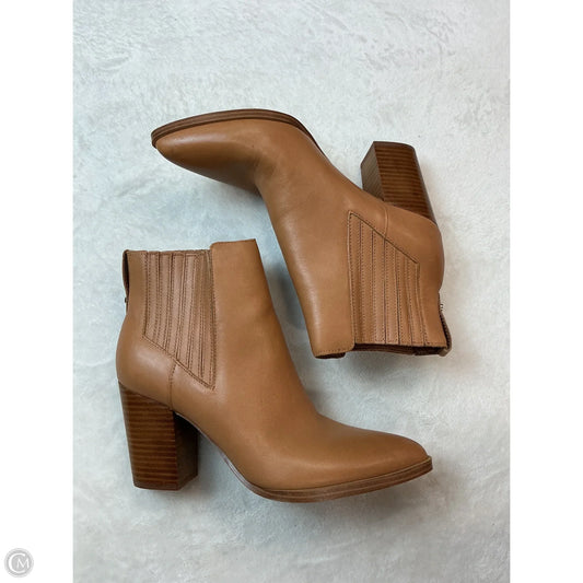 Boots Ankle Heels By Aldo In Tan, Size: 7.5
