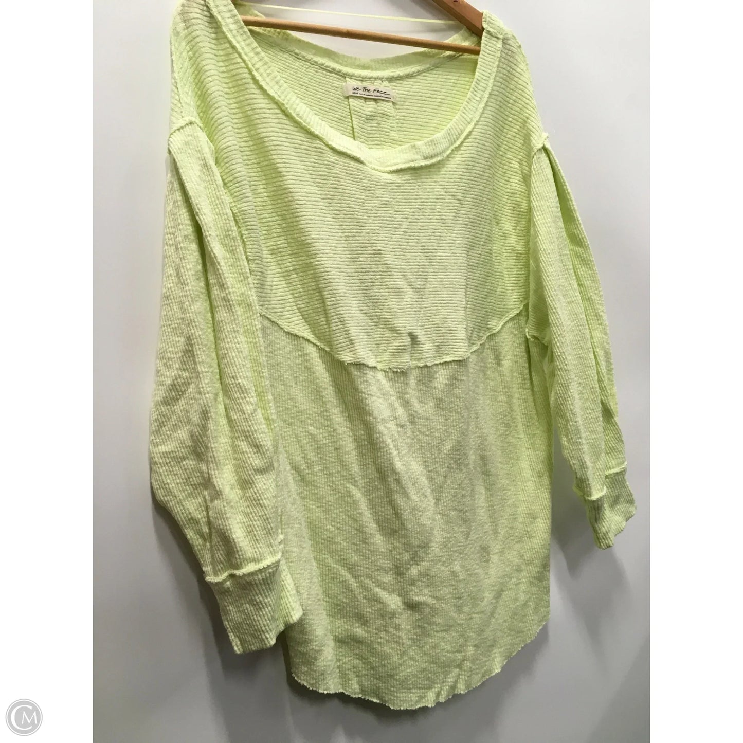 Top Long Sleeve By We The Free In Chartreuse, Size: L