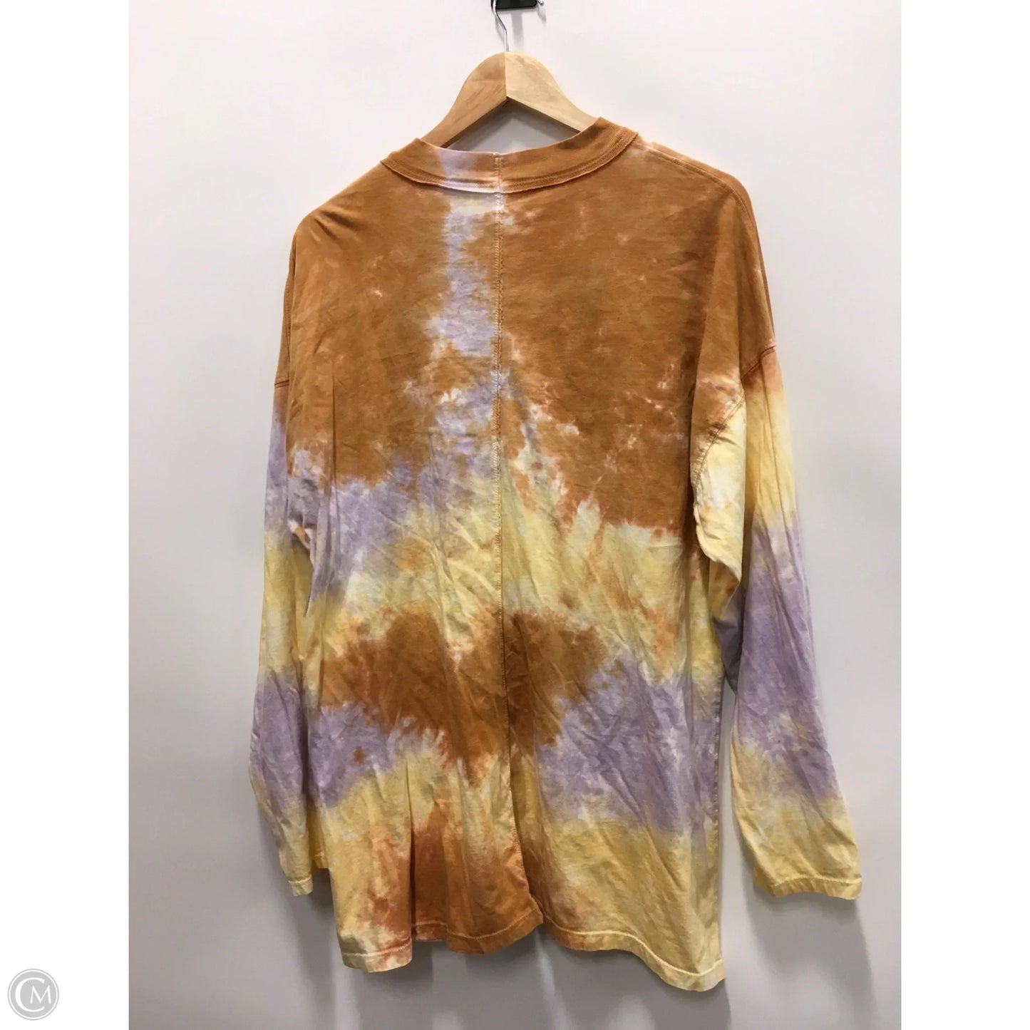 Top Long Sleeve By We The Free In Tie Dye Print, Size: L