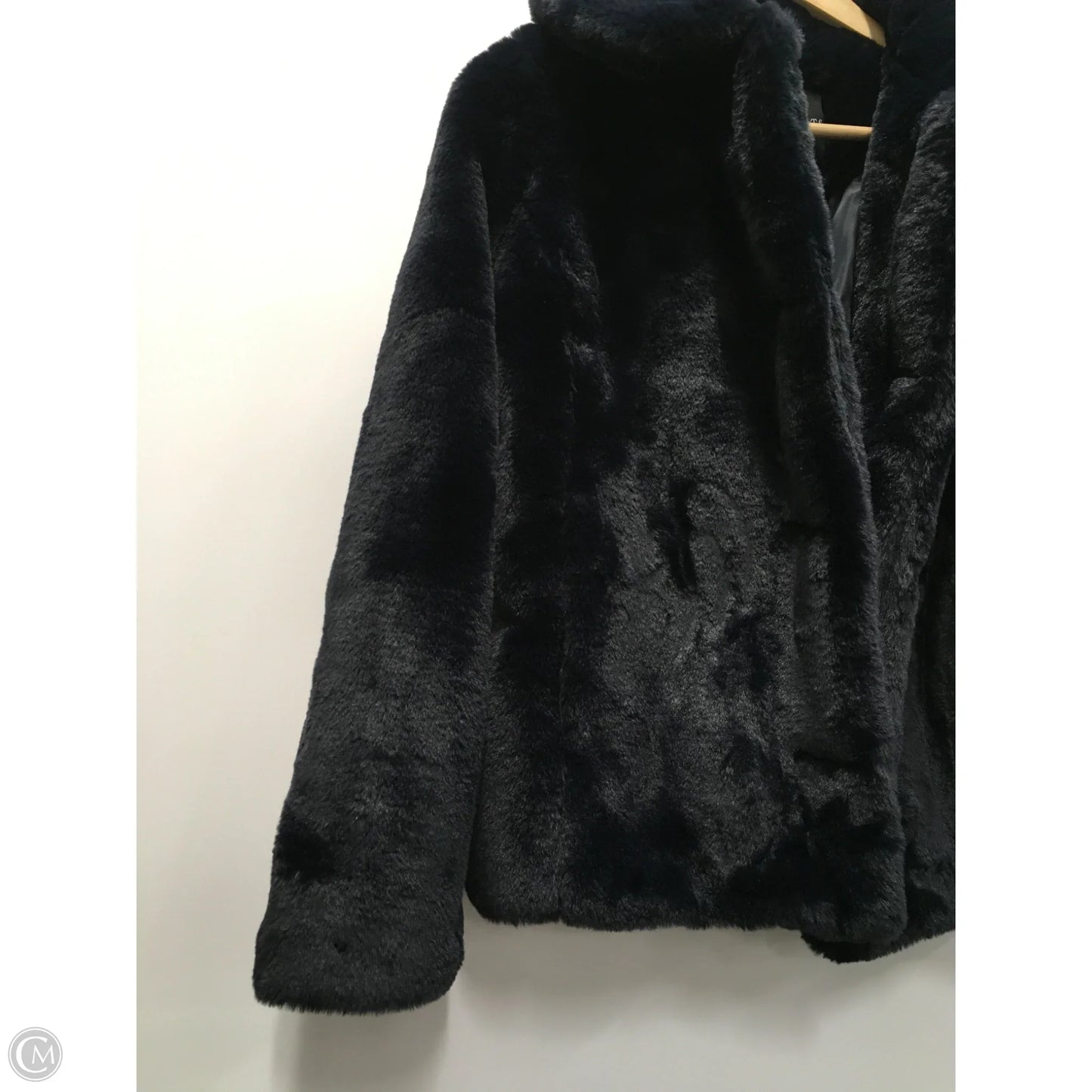 Coat Faux Fur & Sherpa By Talbots In Navy, Size: Sp