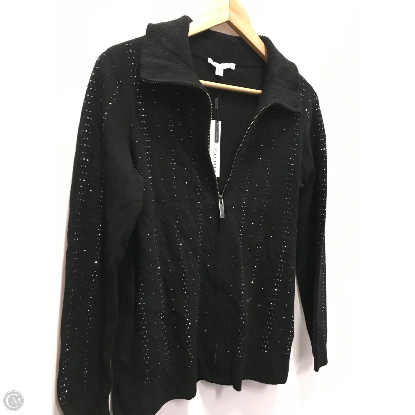 Sweater By Chicos In Black, Size: S