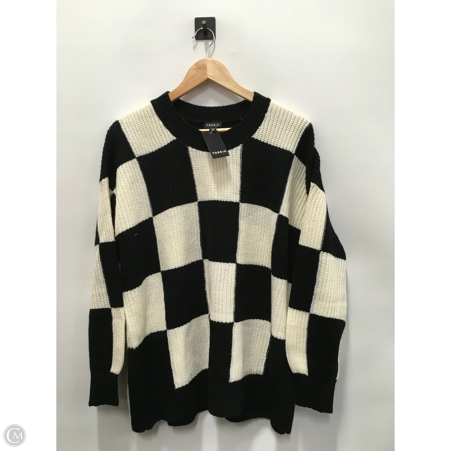 Sweater By Torrid In Black & White, Size: L
