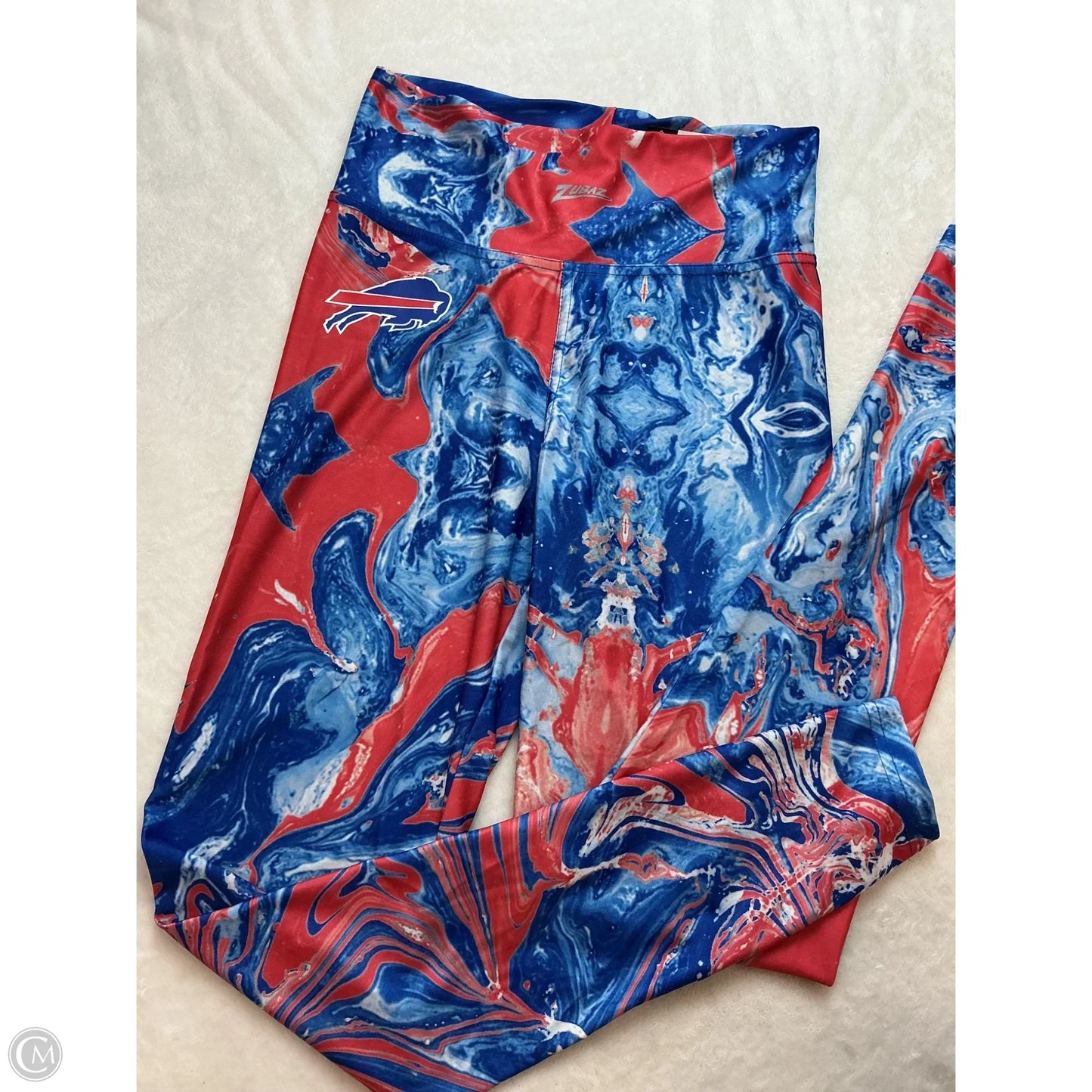 Athletic Leggings By Cmc In Blue Red & White, Size: M