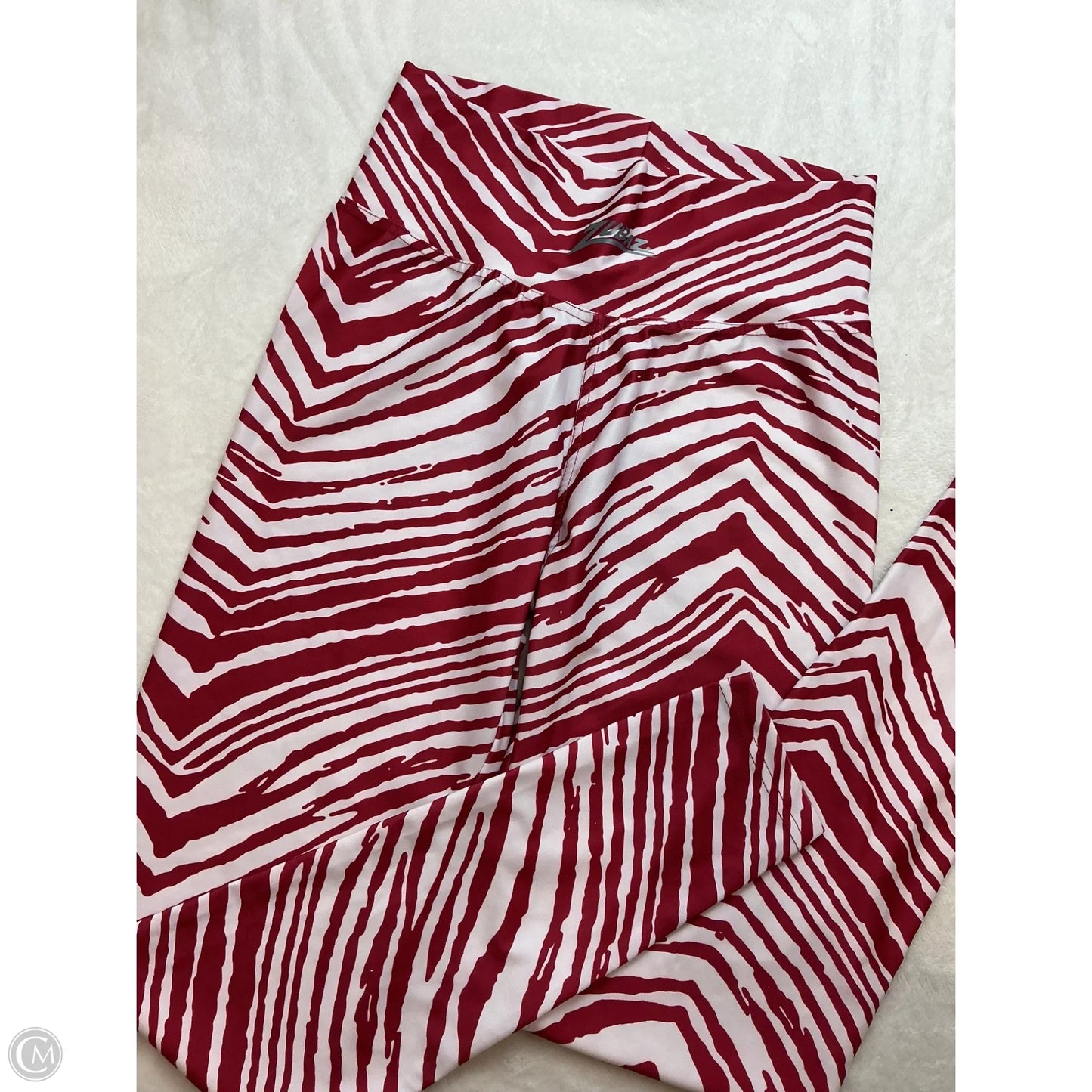 Athletic Leggings By Clothes Mentor In Red & White, Size: L