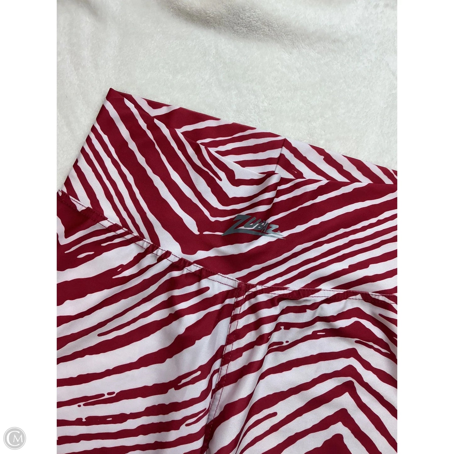 Athletic Leggings By Clothes Mentor In Red & White, Size: L