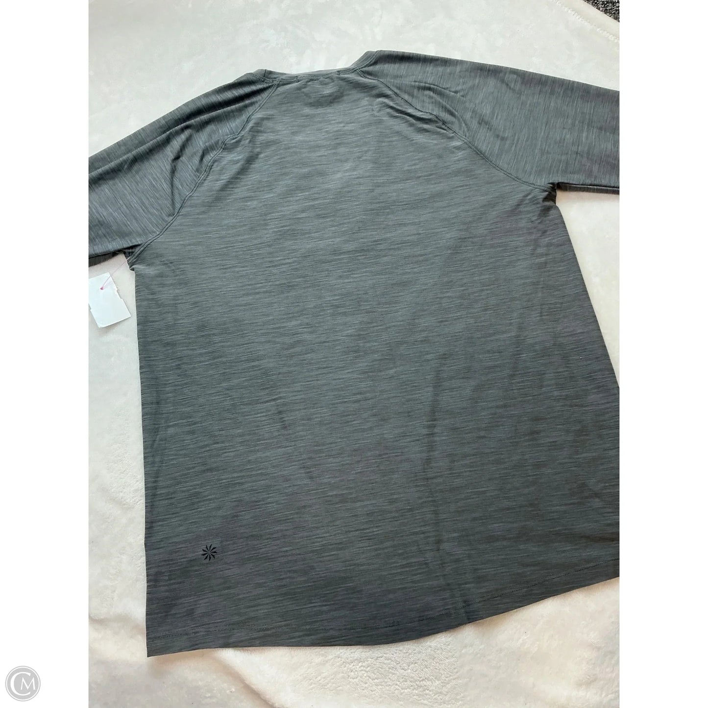 Athletic Top Long Sleeve Crewneck By Athleta In Grey, Size: M