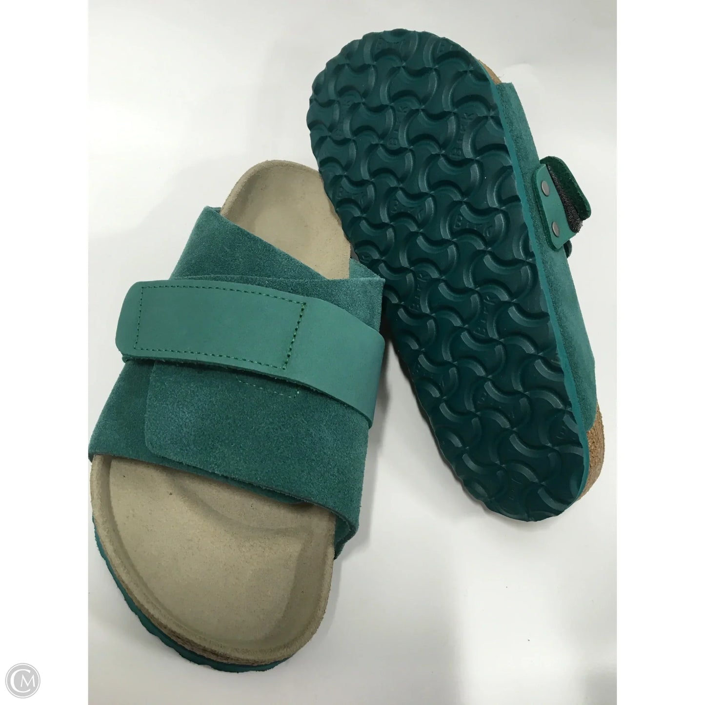 Sandals Flats By Birkenstock In Teal, Size: 6