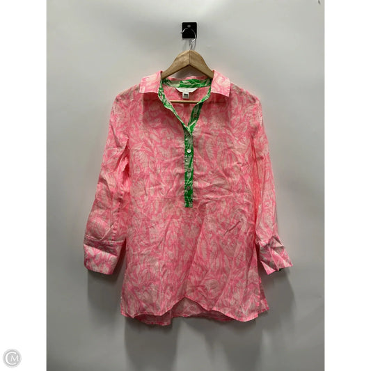 Top Long Sleeve Designer By Lilly Pulitzer In Pink, Size: S