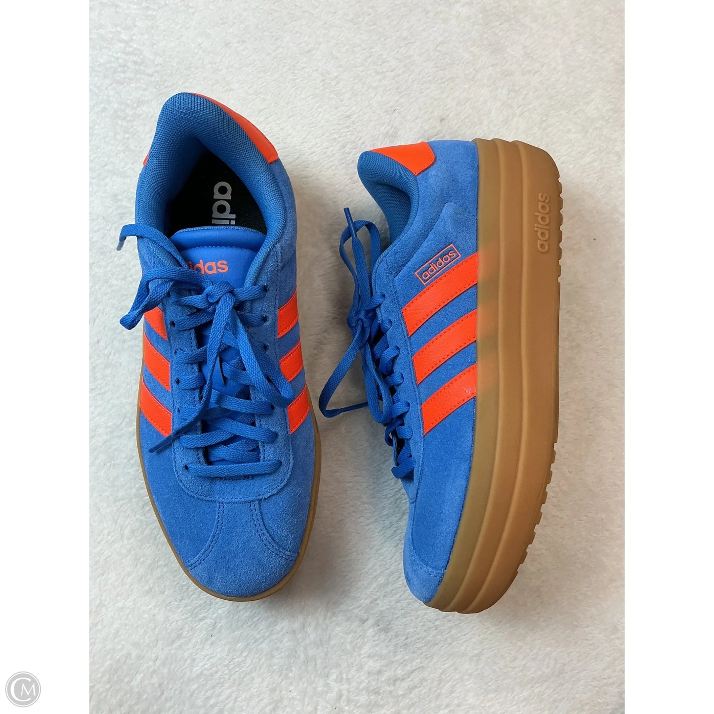 Shoes Sneakers By Adidas In Blue & Orange, Size: 7