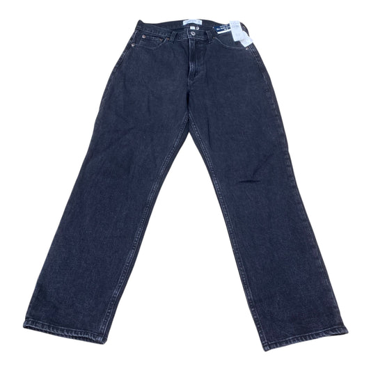 Jeans Straight By Abercrombie And Fitch In Black Denim, Size:8L