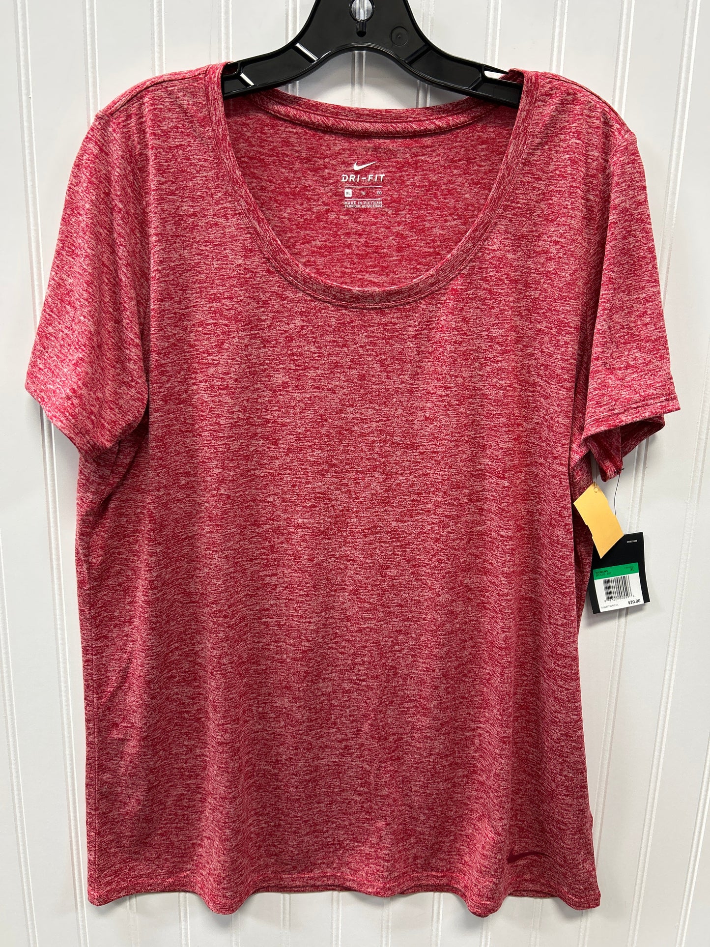 Athletic Top Ss By Nike Apparel In Red, Size:Xl