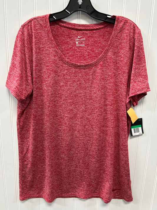 Athletic Top Ss By Nike Apparel In Red, Size:Xl