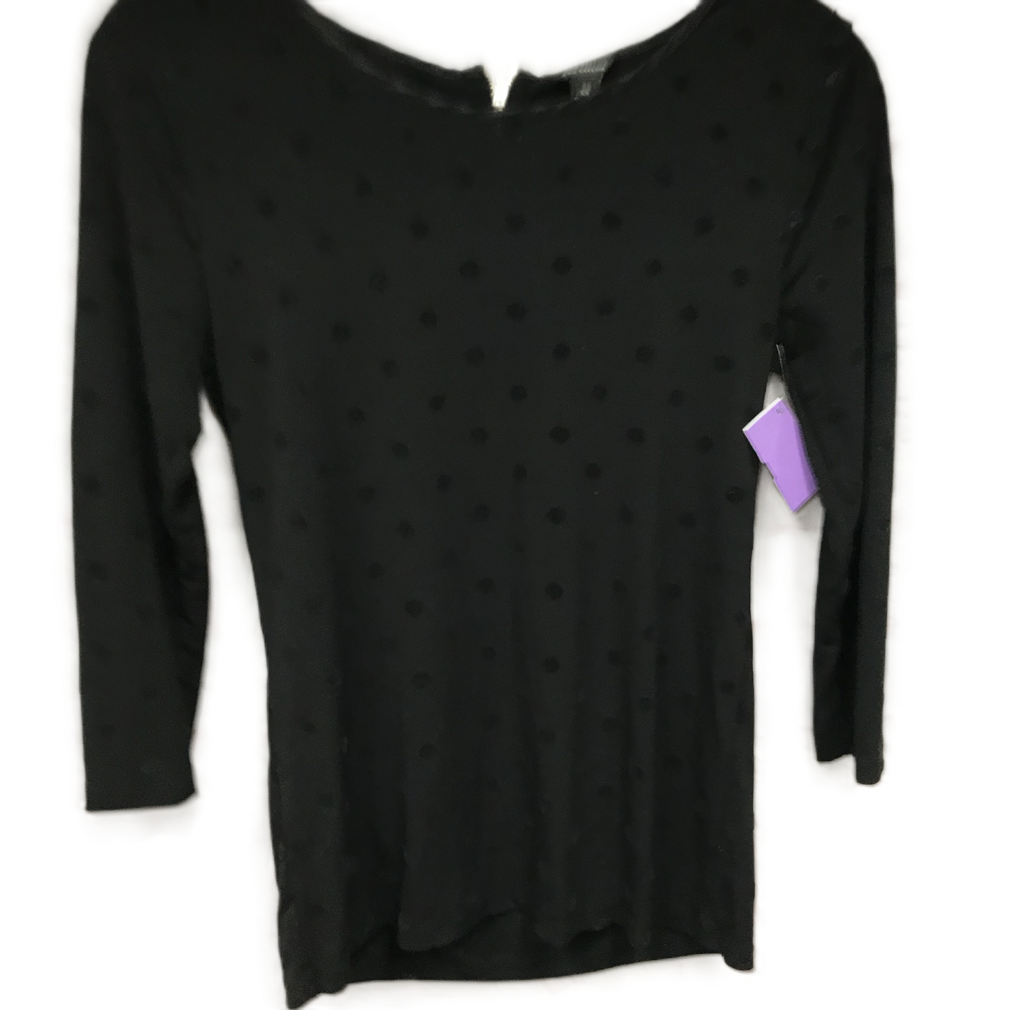 Black Top Long Sleeve By Ann Taylor, Size: Xs