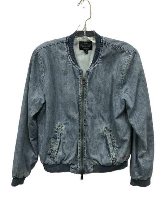 Blue Denim Jacket Denim By Lucky Brand, Size: S