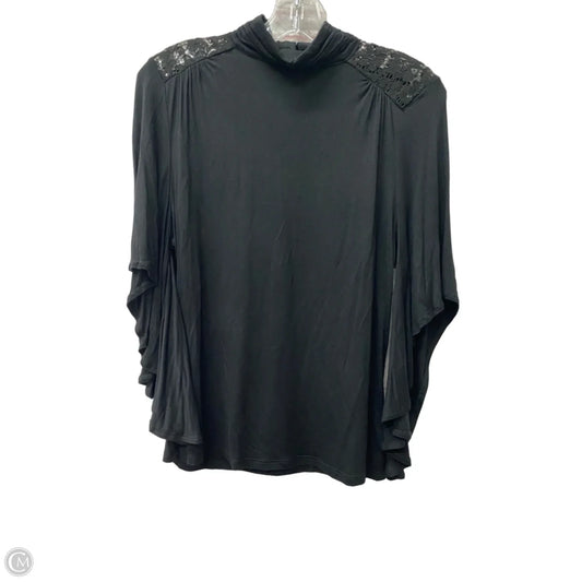 Top Long Sleeve By Adrianna Papell In Black, Size: M