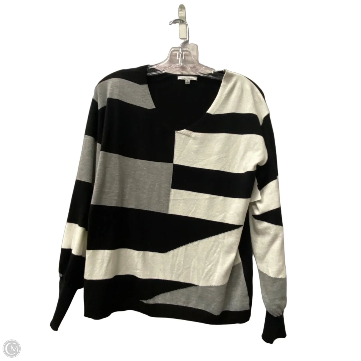 Sweater By Vila Milano In Black & White, Size: S