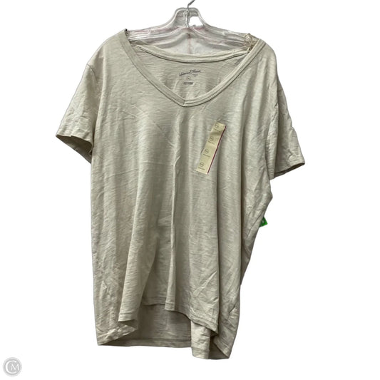 Top Short Sleeve Basic By Universal Thread In Tan, Size: 1x