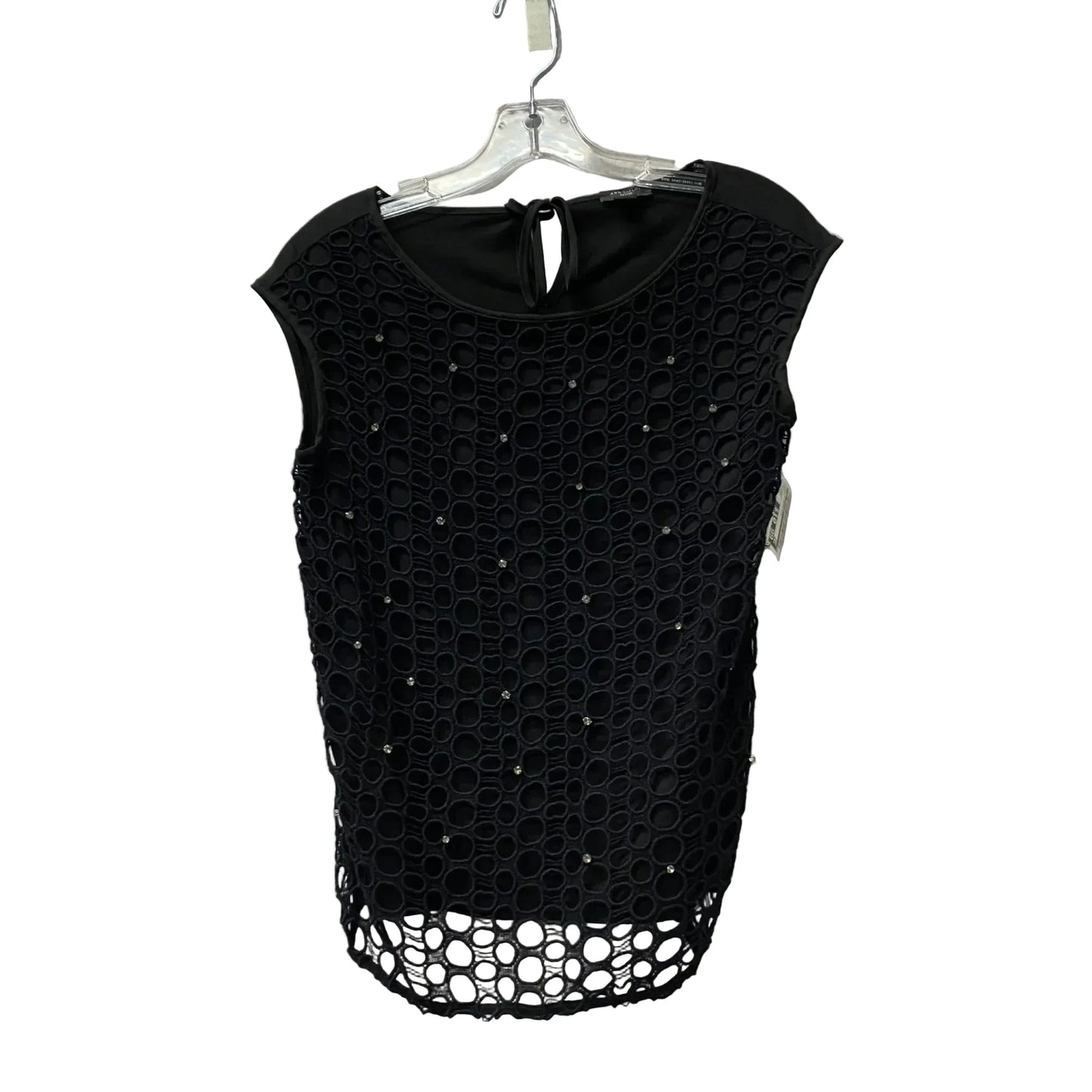 Top Sleeveless By Ann Taylor In Black, Size: Xsp