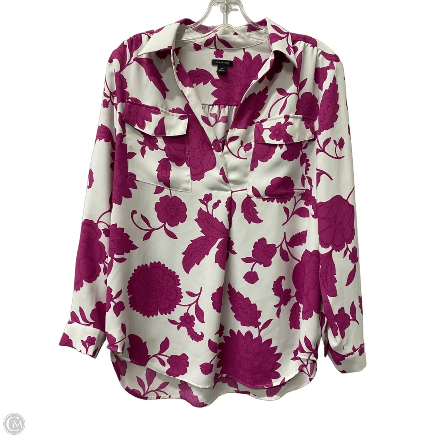 Top Long Sleeve By Ann Taylor In Pink, Size: Mp