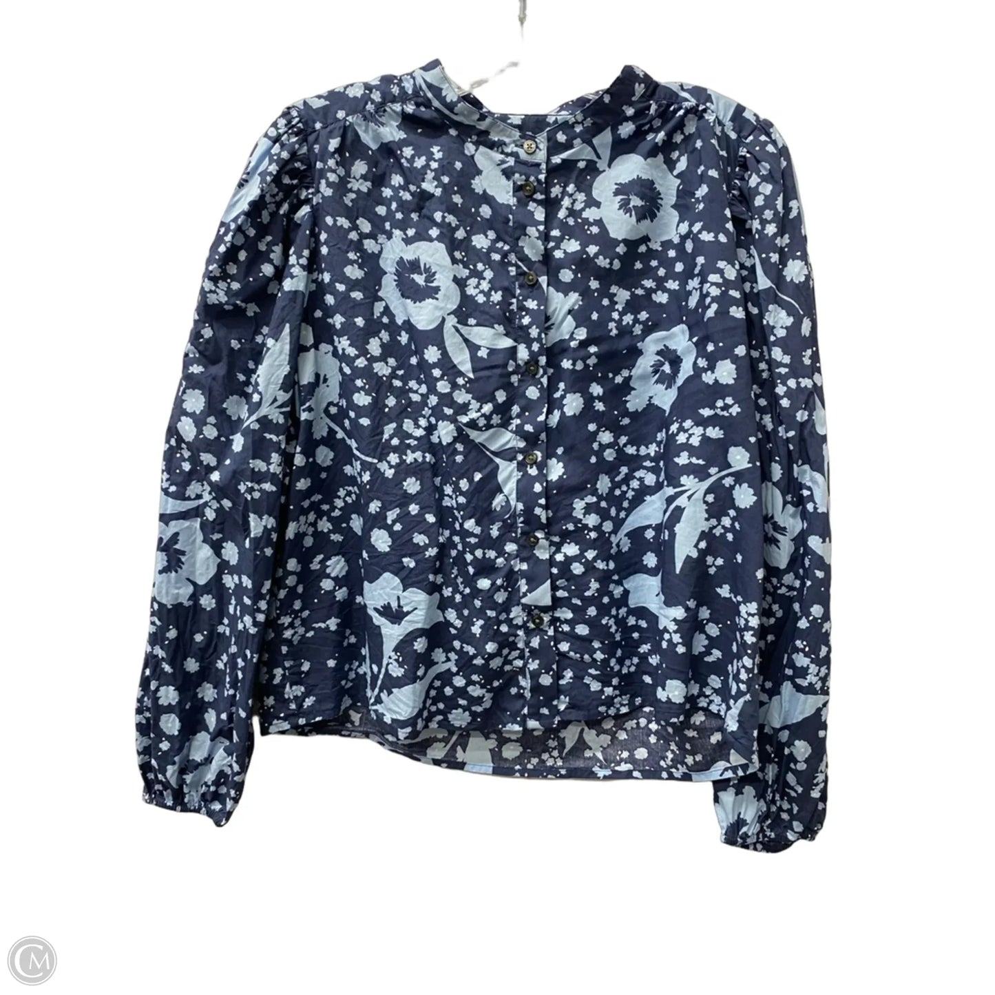 Top Long Sleeve By Ann Taylor In Blue, Size: Mp