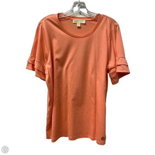 Top Short Sleeve By Michael By Michael Kors In Orange, Size: L