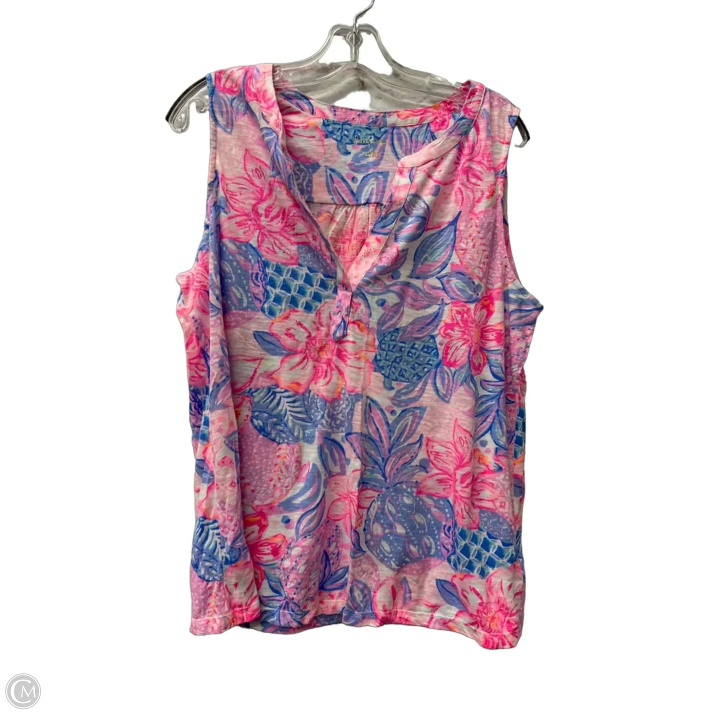 Top Sleeveless Designer By Lilly Pulitzer In Pink, Size: Xl
