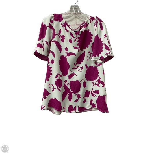 Top Short Sleeve By Ann Taylor In Pink, Size: Xl