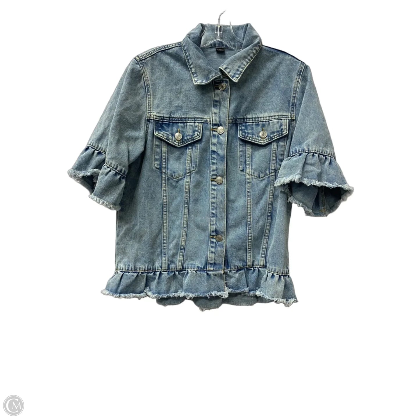 Top Short Sleeve By Shein In Blue, Size: Xs