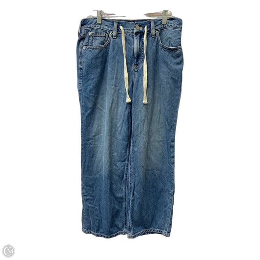 Jeans Wide Leg By J. Crew In Blue, Size: 4p