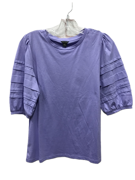 Purple Top Short Sleeve By Ann Taylor, Size: M