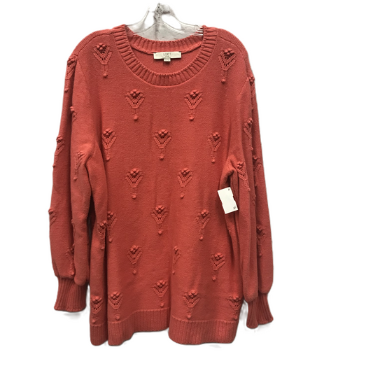 Orange Sweater By Loft, Size: 2x