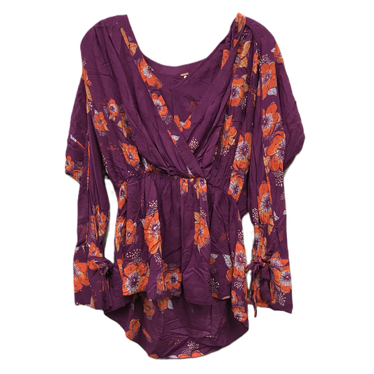 Top Long Sleeve By Free People In Purple, Size: Xs