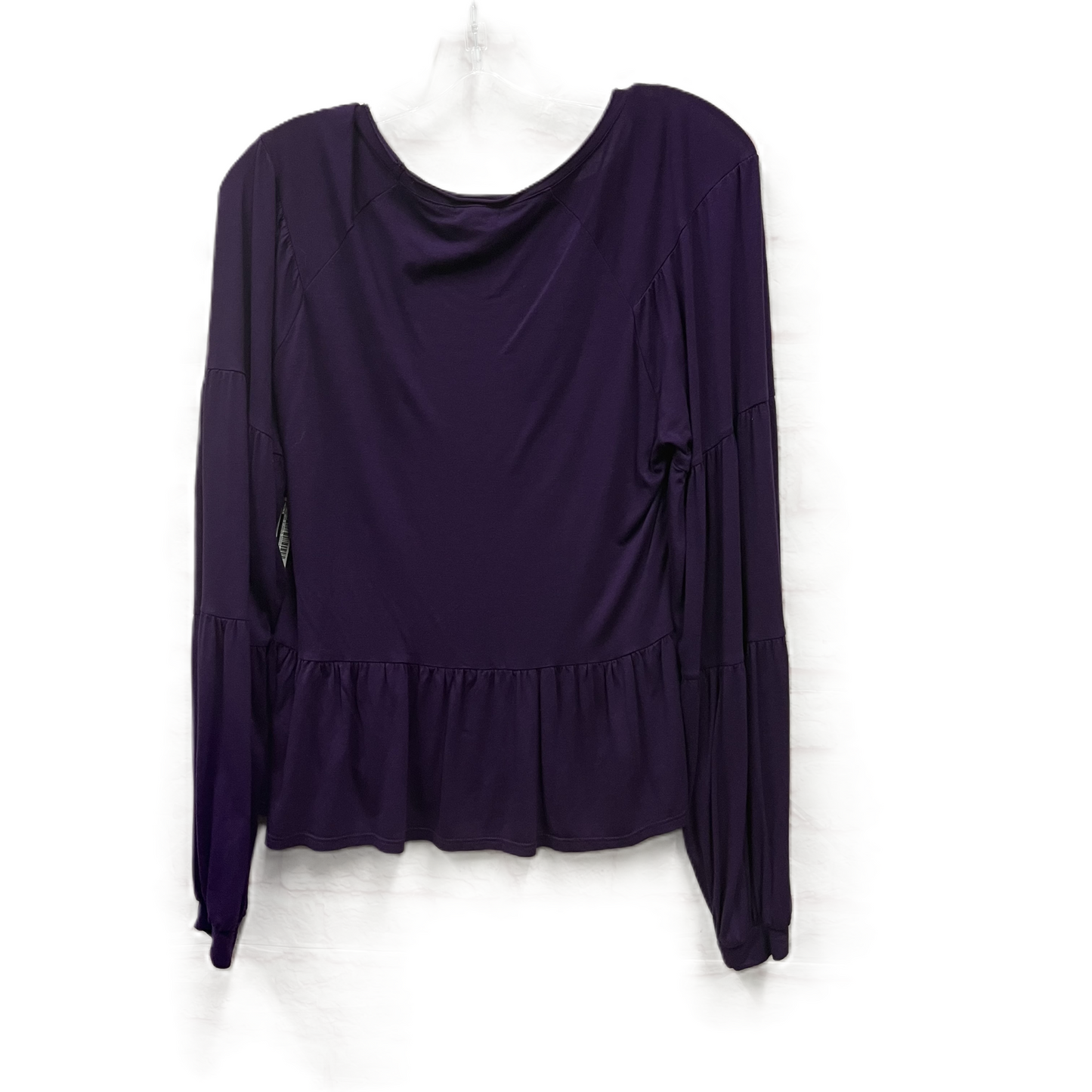 Top Long Sleeve By Hinge In Purple, Size: S