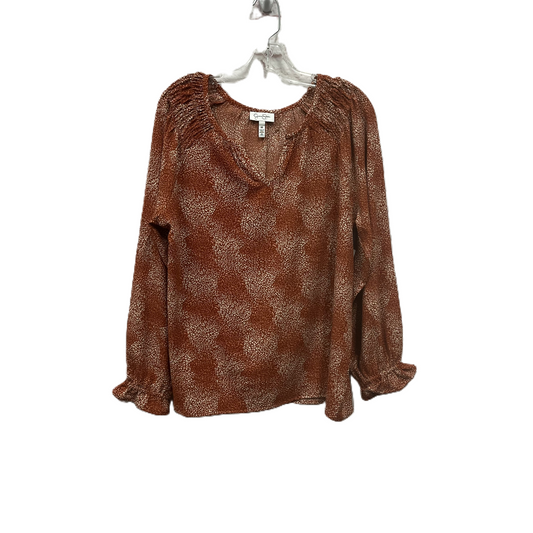 Top Long Sleeve By Jessica Simpson In Orange, Size: M