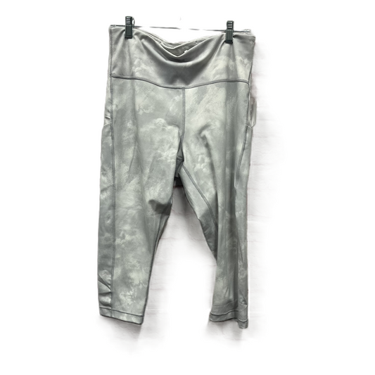 Athletic Capris By Athleta In Grey, Size: 1x