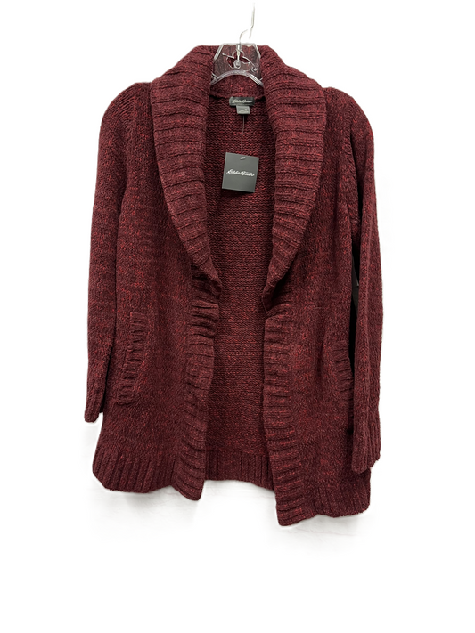 Sweater Cardigan By Eddie Bauer In Red, Size: M