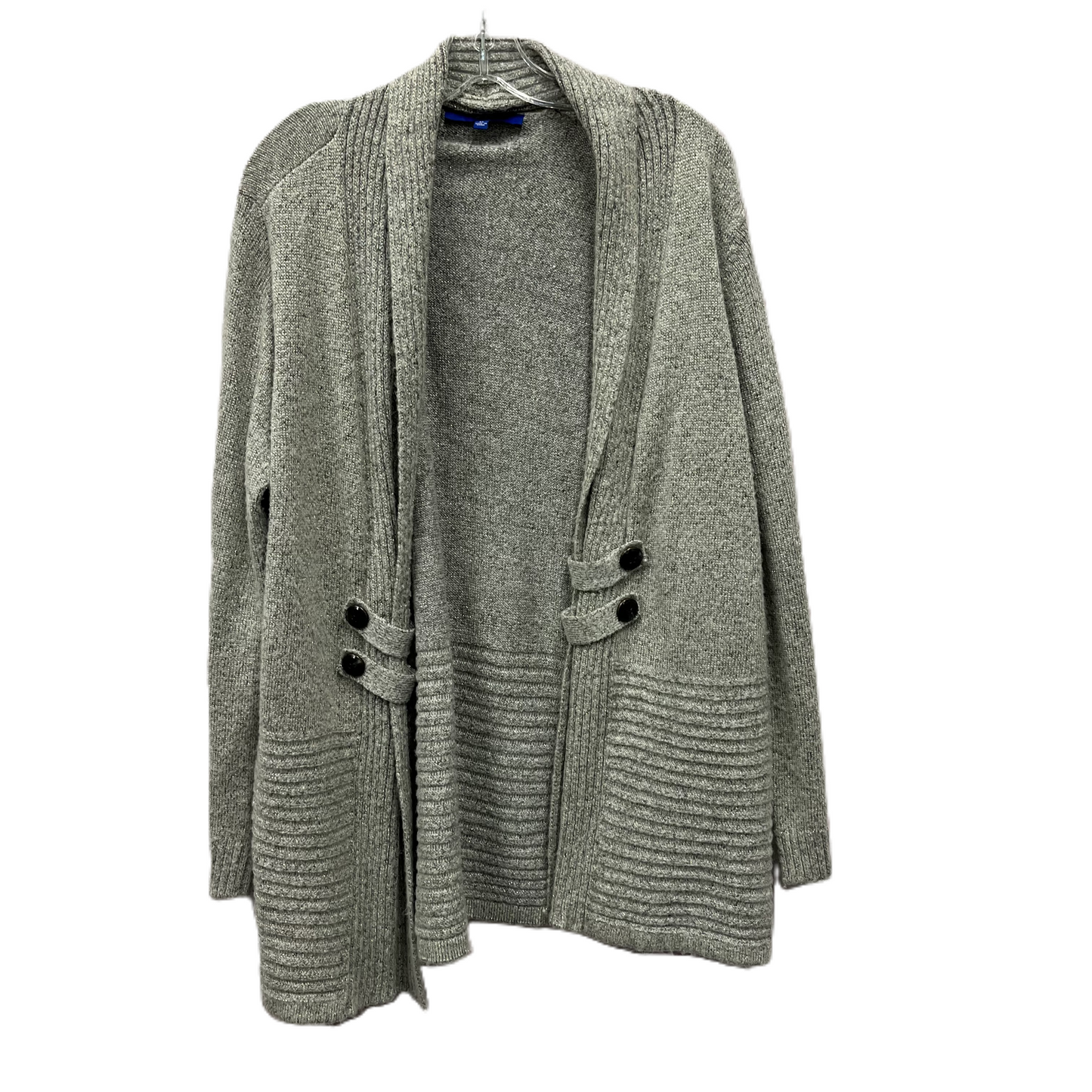 Sweater Cardigan By Apt 9 In Grey, Size: Xl