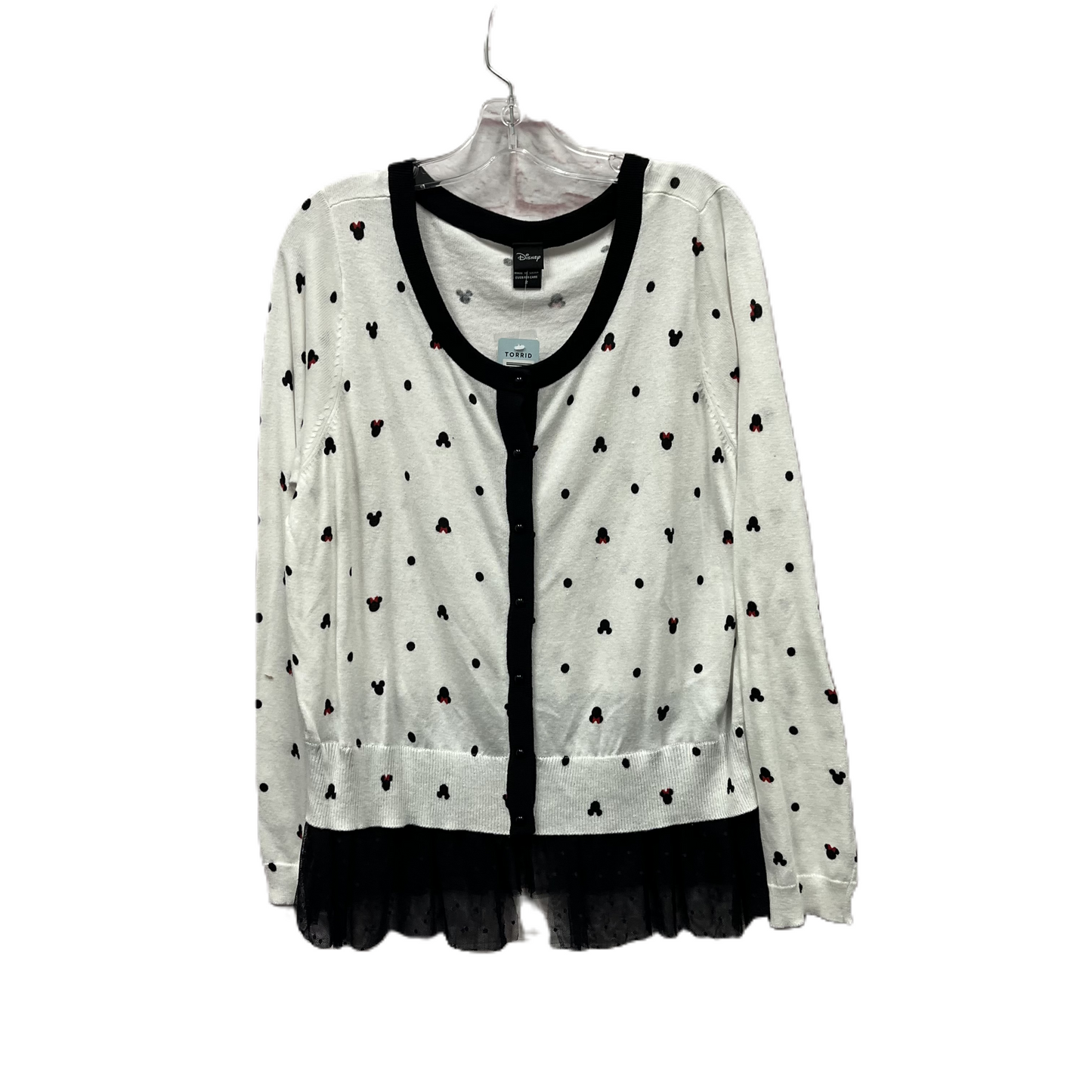 Sweater Cardigan By Disney Store In White, Size: 2x