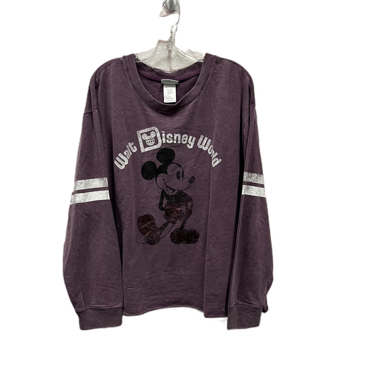 Athletic Top Long Sleeve Crewneck By Disney Store In Purple, Size: 2x