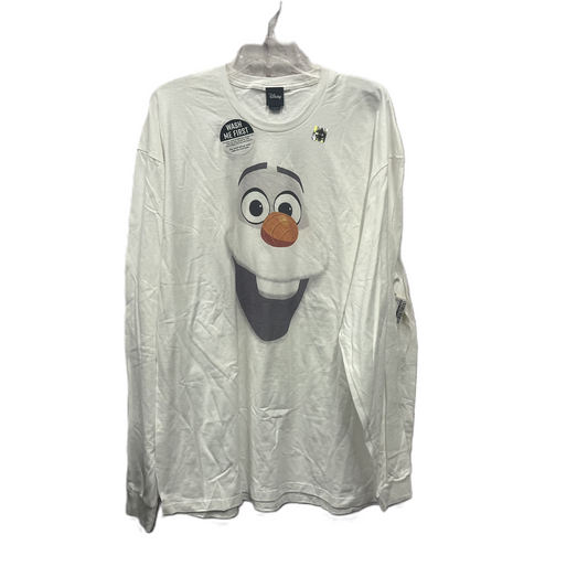 Top Long Sleeve By Disney Store In White, Size: 1x