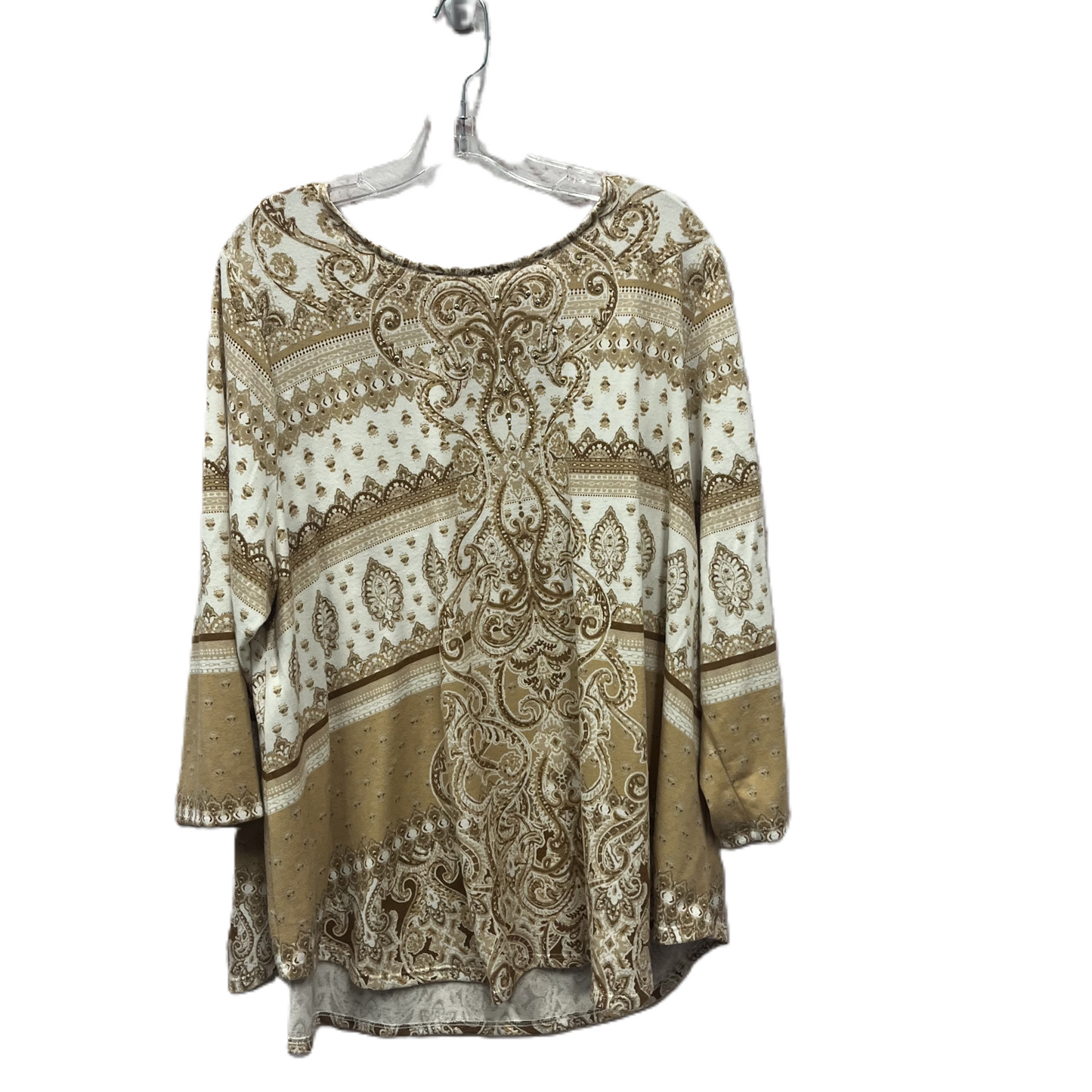 Top Long Sleeve By Ruby Rd In Brown, Size: 2x