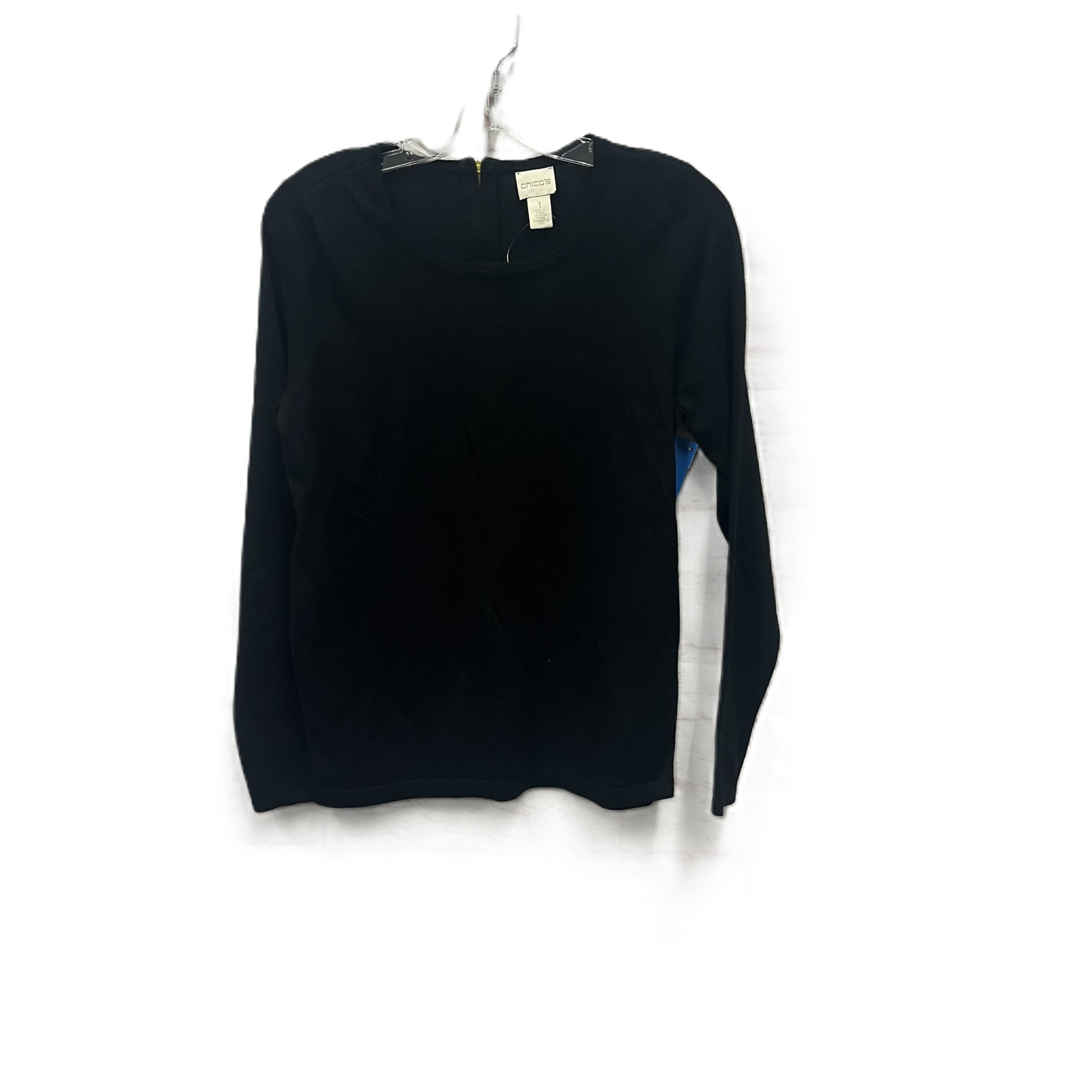 Top Long Sleeve By Chicos In Black, Size: M