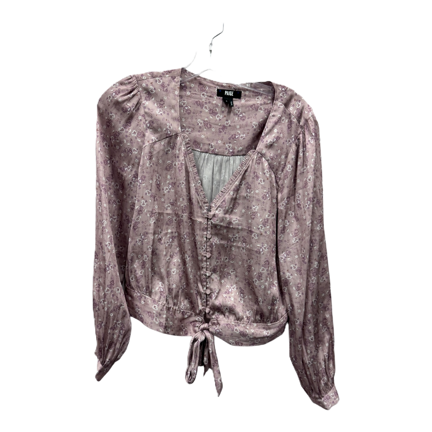 Purple Top Long Sleeve By Paige, Size: S
