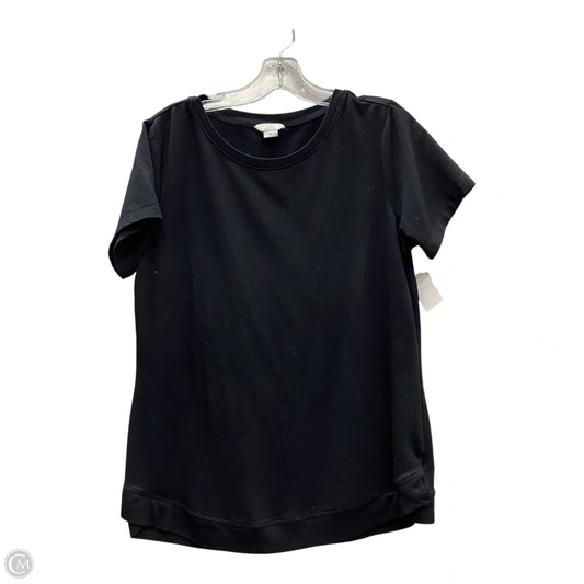 Athletic Top Short Sleeve By Danskin In Black, Size: M