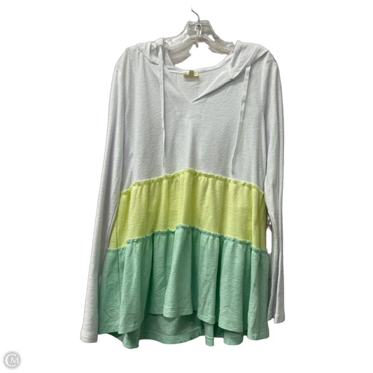 Sweatshirt Hoodie By Hem & Thread In White, Size: L